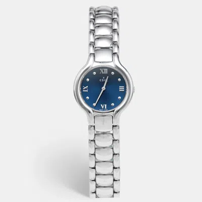 Pre-owned Ebel Beluga E9157421 Blue Dial Stainless Steel Women's Wristwatch 27 Mm