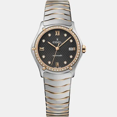 Pre-owned Ebel Black Stainless Steel Sport Classic 1216529 Quartz Women's Wristwatch 29mm