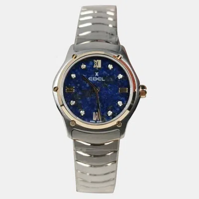 Pre-owned Ebel Blue Stainless Steel Sport Classic Limited Edition 1216610 Quartz Women's Wristwatch 29 Mm