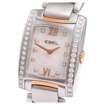 Pre-owned Ebel Brasilia 1976 Rose Gold & Stainless Steel Diamonds Wrist Watch In Red