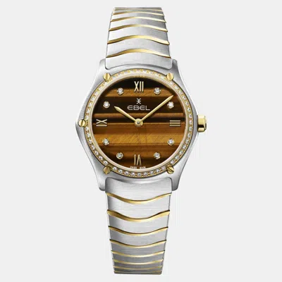 Pre-owned Ebel Brown Stainless Steel Sport Classic 1216560 Quartz Women's Wristwatch 29 Mm
