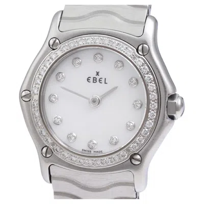 Pre-owned Ebel Classic Wave Diamond Wrist Watch, Mop Dial & Diamond Bezel In Multi