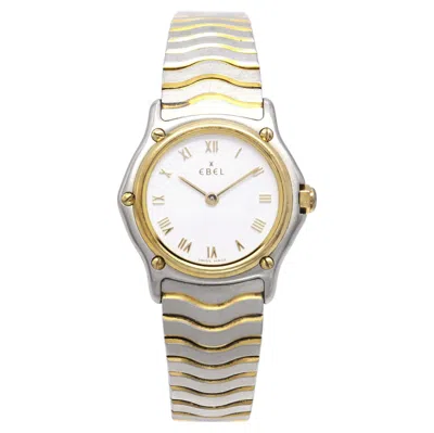 Pre-owned Ebel Classic Wave Two Tone Stainless Steel Quartz Women�s Watch Ref. 1057901 In Multiple