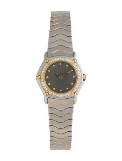 Pre-owned Ebel Classic Wave Watch, 23mm In Multicolor