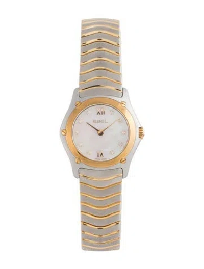 Pre-owned Ebel Classic Wave Watch, 24mm In Multicolor