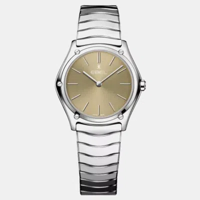 Pre-owned Ebel Cream Stainless Steel Sport Classic 1216507a Quartz Women's Wristwatch 33 Mm