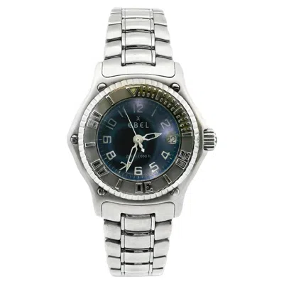 Pre-owned Ebel Discovery Blue Dial Quartz Stainless Steel Swiss Made Ladies Watch