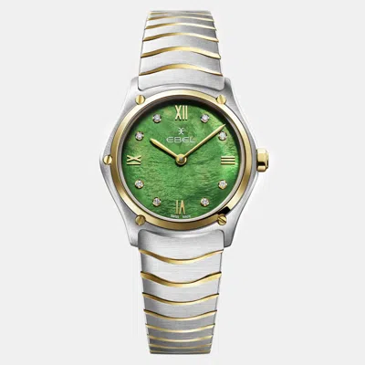 Pre-owned Ebel Green Stainless Steel Sport Classic 1216541 Quartz Women's Wristwatch 29mm
