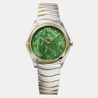 Pre-owned Ebel Green Stainless Steel Sport Classic 1216545 Quartz Women's Wristwatch 33mm