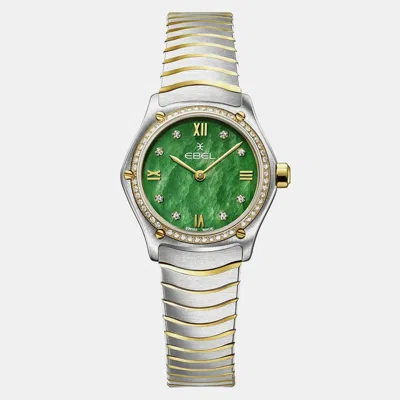 Pre-owned Ebel Green Stainless Steel Sport Classic 1216555 Quartz Women's Wristwatch 24mm