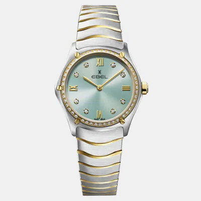 Pre-owned Ebel Green Stainless Steel Sport Classic 1216559 Quartz Women's Wristwatch 29 Mm