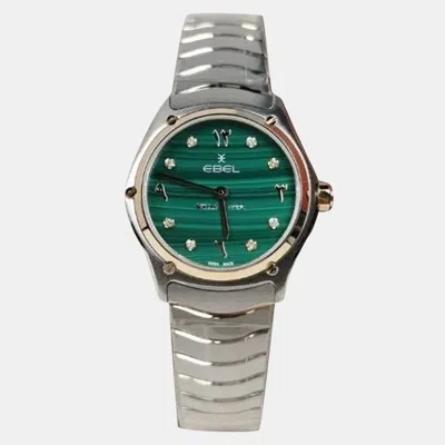 Pre-owned Ebel Green Stainless Steel Sport Classic 1216612 Limited Edition Quartz Women's Wristwatch 29 Mm