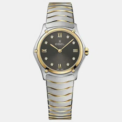 Pre-owned Ebel Grey Stainless Steel Sport Classic 1216419a Quartz Women's Wristwatch 29 Mm