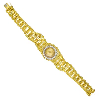 Pre-owned Ebel Lady's Gold And Diamond Cocktail Wristwatch In 18k In Multi