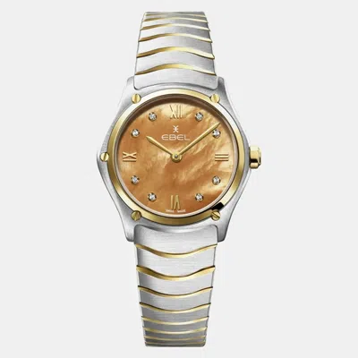 Pre-owned Ebel Orange Stainless Steel Sport Classic 1216595 Quartz Women's Wristwatch 29 Mm