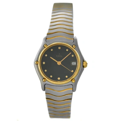 Ebel Sports Classic Wave Quartz Black Dial Ladies Watch 183908 In Two Tone  / Black / Gold / Gold Tone / Wave / Yellow