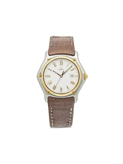Pre-owned Ebel Preowned 18k Yellow Gold 38mm In White