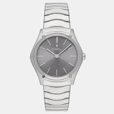 Pre-owned Ebel Silver Stainless Steel Sport Classic 1216524a Quartz Women's Wristwatch 33 Mm