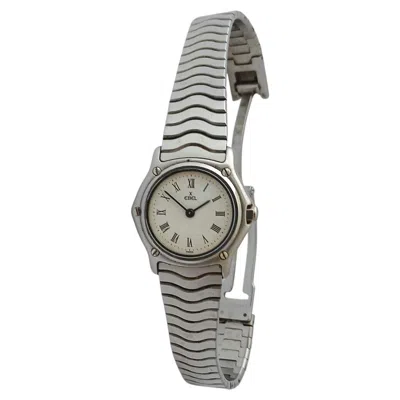 Pre-owned Ebel Sport Classic 9057901 Roman Dial Stainless Steel Ladies Watch In Multiple