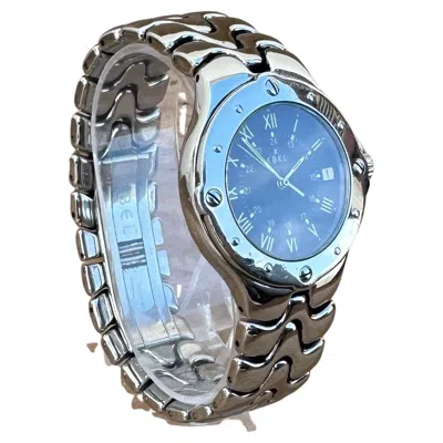 Pre-owned Ebel Sportwave E9187632 Stainless Steel Men's Watch In Multi