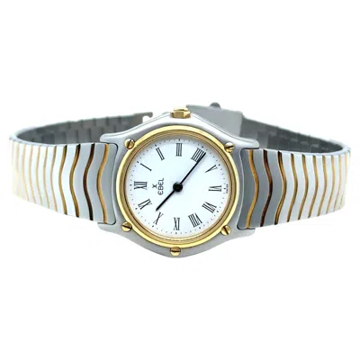 Pre-owned Ebel Stainless Steel Sports Classic Wave Ladies Watch Ref. 181908 In Multiple