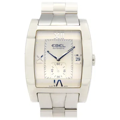 Pre-owned Ebel Tarawa Stainless Steel Tonneau Silver Roman Dial Men's Watch E9127j40 In Multi