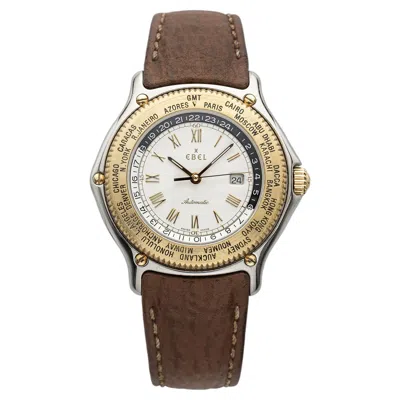 Pre-owned Ebel Vintage 1991  Voyager Gmt 1124913 Two-tone White Dial Automatic 38mm