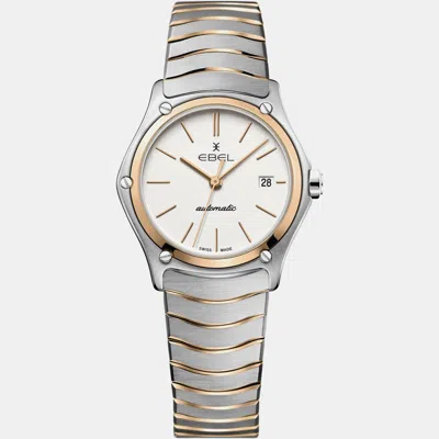 Pre-owned Ebel White Stainless Steel Sport Classic 1216528 Quartz Women's Wristwatch 29 Mm