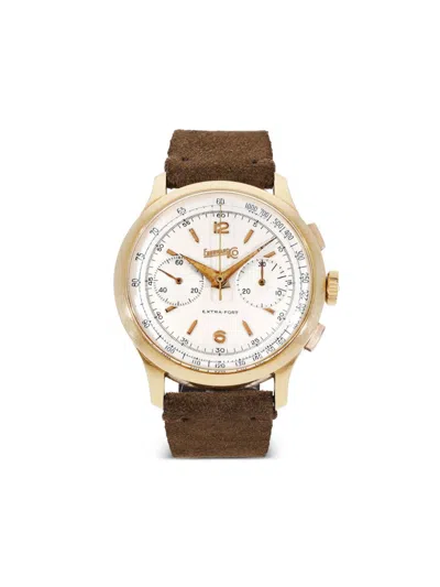 Pre-owned Eberhard & Co 1946  Extra-fort 39mm In Silver