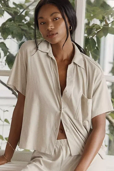 Eberjey 100% Cotton Pajama Set In Grey