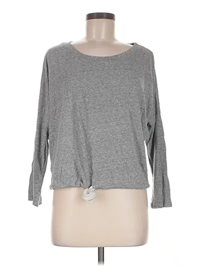 Pre-owned Eberjey 3/4 Sleeve T-shirt In Gray