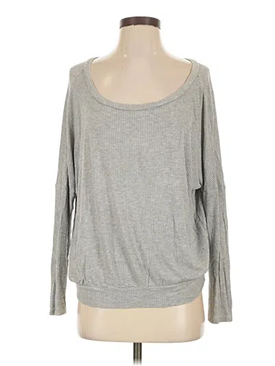 Pre-owned Eberjey 3/4 Sleeve T-shirt In Gray