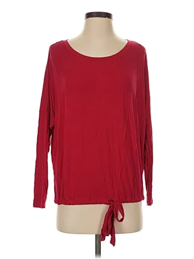 Pre-owned Eberjey 3/4 Sleeve T-shirt In Red