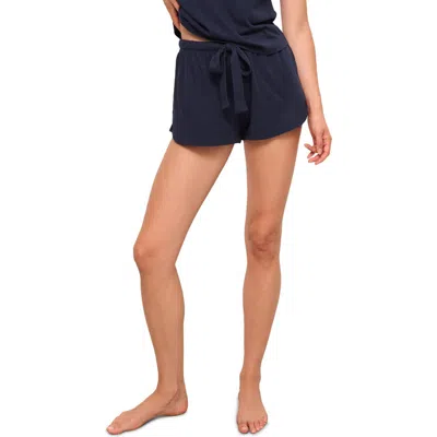 Eberjey Aloe Infused Cotton Blend Pajama Shorts In Navy
