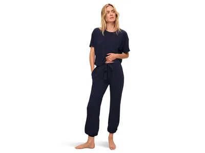 Eberjey Aloe Infused Cotton Pants Women's Pajama Navy: Xs In Blue