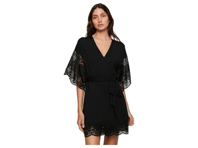 Eberjey Beatrix - The Full Lace Robe In Black