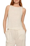 Eberjey Boat Neck Organic Linen Sleeveless Lounge Top In Neutral