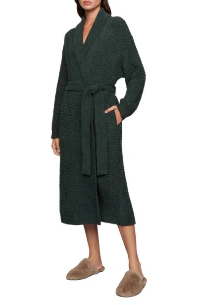 Eberjey Bouclè Waffle Knit Robe In Green