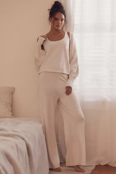 Eberjey Button-front Cardigan Sweater In White