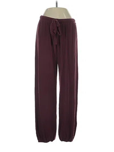 Pre-owned Eberjey Casual Pants In Burgundy