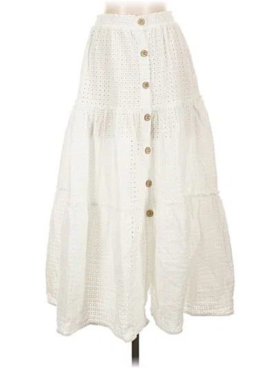 Pre-owned Eberjey Casual Skirt In White