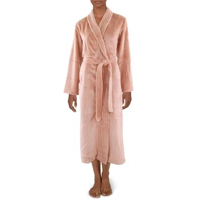 Eberjey Chalet Womens Plush Long Sleeves Long Robe
