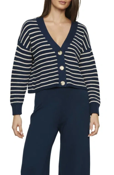 Eberjey Coastal Cotton Sweater Cardigan In Blue