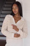 Eberjey Coastal Polo Pullover In Brown
