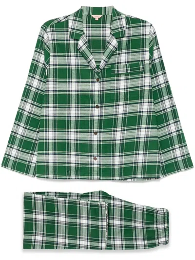 Eberjey Cotton Long Pyjama Sets In Green