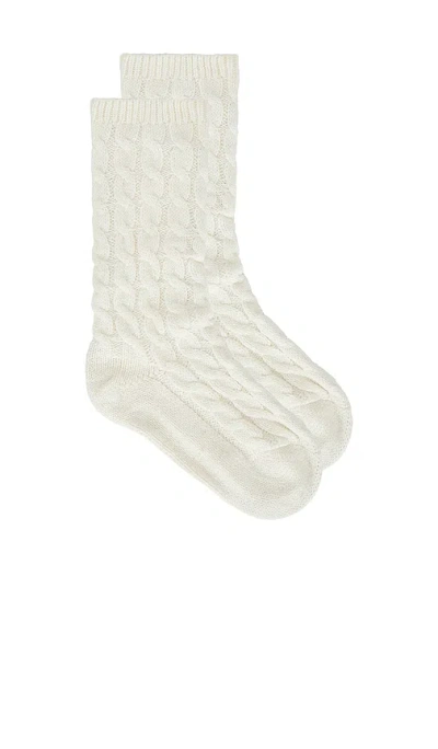 Eberjey Cozy Sock In White