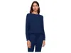 Eberjey Cozy Time Crew Neck Pullover In Blue