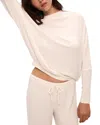 Eberjey Cozy Crew Pullover In Ivory In Ivory