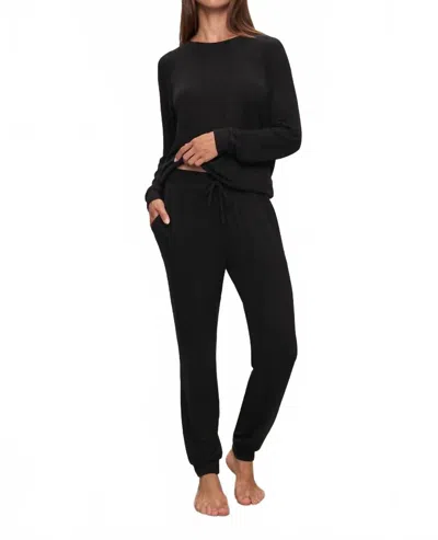 Eberjey Cozy Time Jogger Pant In Black