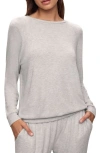Eberjey Cozy Time Sleep Top In Light Heather Grey